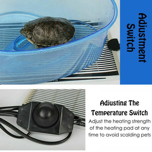 5-35W Terrarium Reptiles Heat Mat Climbing Pet Heating Warm Pads Adjustable Temperature Controller Mats Reptiles Supplies