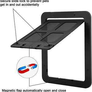 Pet Dog Screen Door Home Lockable Sliding Cat Screen Door Magnetic Self-Closing Screen Dog Fence Locking Function Gate Pet Door