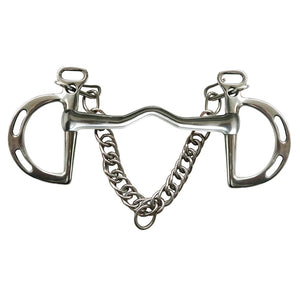 Stable Wide Port Weymouth Bit Combination Snaffle Horse Bit Equestrian