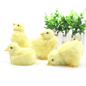 Realistic Cute Easter Chick Toy Simulation Chick Easter Decoration DIY Miniature Chicken Garden Ornament Home Easter Party Decor