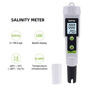 TPH 02154 Salinity Meter, Seawater Hydrometer, Salt Content Detection in Brine, for Pools, Drinking Water, Aquarium