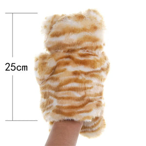 Animal Hand Puppet Cat Dolls Plush Hand Doll Early Education Learning Toys Children Marionetes Puppets for telling story