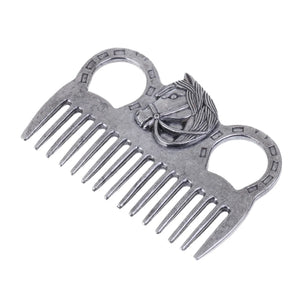 Stainless Steel Horse Pony Grooming Comb Tool  Metal Curry Brushing Cleaning Tool Equestrian