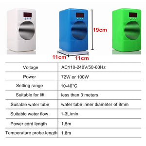 110-240v Aquarium Water Chiller Or Warmer Cooler Semiconductor Temperature Control For Fish Shrimp Tank Marine Coral Reef Tank