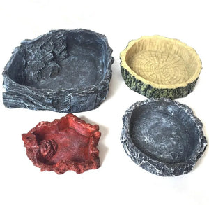 Crawler Pet Feeder Bowl Basin Resin Non-toxic Food Water Pot Reptile Turtle Tortoise Scorpion Lizard Crabs Pets Supplies