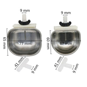 1Pc Small Pet Drinker Stainless steel Anti-scratch Rabbit Drinking Bowl Automatic Drinking Cup Animal Feeding Watering Supplies