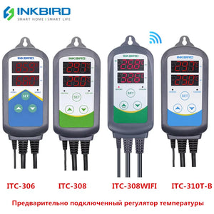 Inkbird 4 type heating and cooling temperature controller with two relays for carboy greenhouse terrarium aquarium Brewing