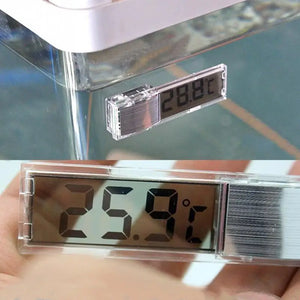 Digital Electronic Aquarium Thermometer, Plastic, Metal, 3D, Fish Tank Temp Meter, Gold, Silver, New Arrival