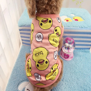 Cute Dog Clothes Soft Puppy Pajamas Outfits Pet Clothing for Small Dogs tshirts Spring Summer Yorkies Chihuahua Clothes 12c30