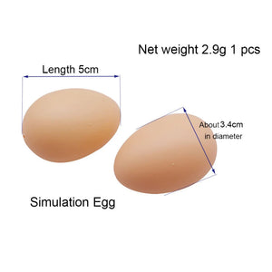 10 Pcs Chicken House Small Fake Eggs 5*3.4cm Farm Animal Supplies Cages Accessories Guide Chicken nest Egg Kids Toys Painting