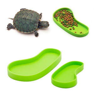 Pet Reptile Feeder Crawler Bowl Basin Water Fountain Turtle Aquatic Pet Supplies S/L