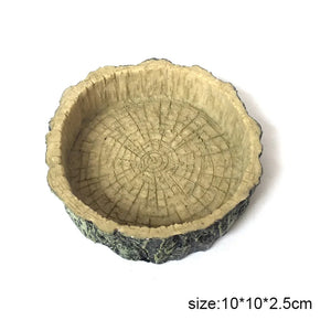 Crawler Pet Feeder Bowl Basin Resin Non-toxic Food Water Pot Reptile Turtle Tortoise Scorpion Lizard Crabs Pets Supplies