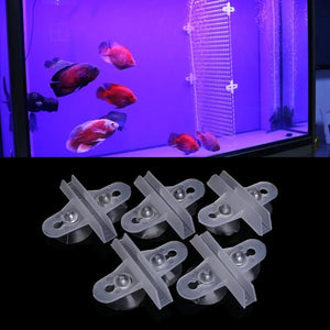 5pcs Aquarium Divider Suction Cup Plastic Sheet Holder Set Fish Tank Fish Aquatic Pet Supplies