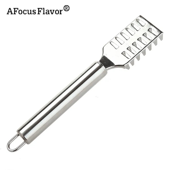 1 Pc Durable Stainless Steel Fish Scale Remover Scraper Cleaner Scaler Kitchenware Peelers Steel Fish Scales Brush