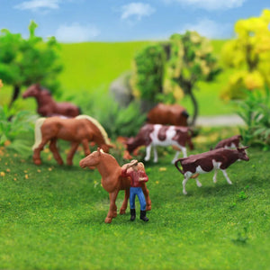 Evemodel AN8706 36PCS 1:87 Well Painted Farm Animals Cows Horses Figures HO Scale NEW Scenery Landscape Layout