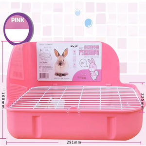 Small Pets Rabbit Toilet Square Bed Pan Potty Trainer Bedding Litter Box for Small Animals Cleaning Supplies Drop Ship