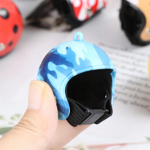 Dollhouse Helmet Cute Miniature Dollhouse Mini Helmet Toy for Doll House Accessories Sun Rain Protection Hats Chicken Helmet