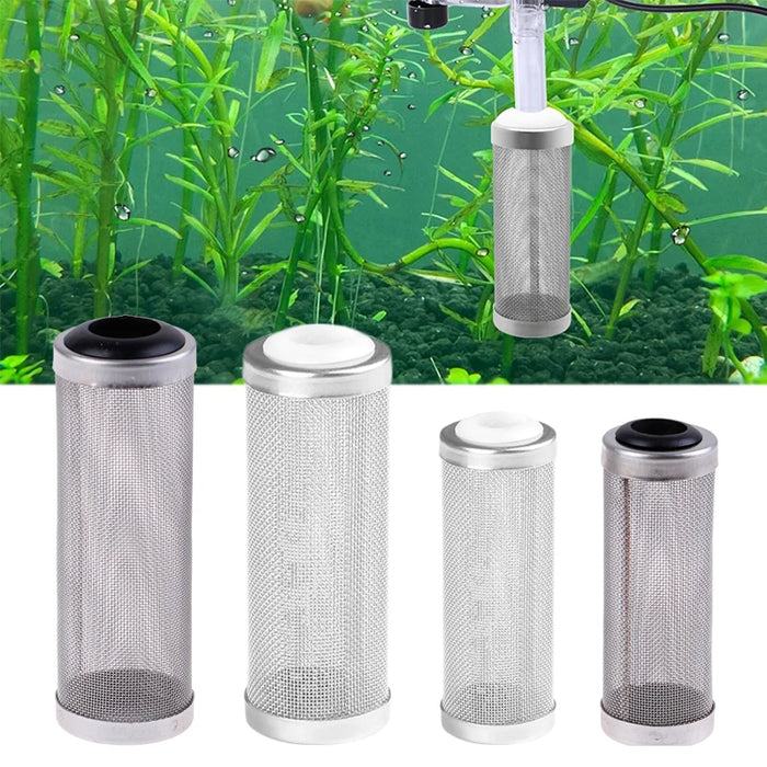 12/16mm Aquarium Inflow Inlet Filter Stainless Steel Mesh Net Guard Fish Tank Filter Accesories Intake Strainer Prefilter Cover