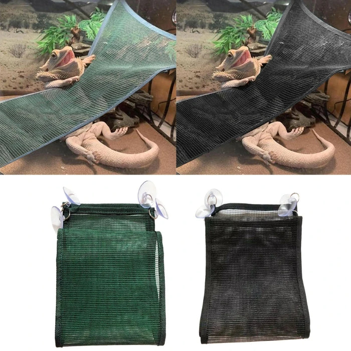 Q1JB Hammock for Reptiles Bearded Dragon Rectangle Habitat Lounger Bridge Decor for Climbing Fit for Iguanas Anoles Geckos