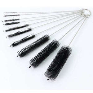 10Pcs Set Stainless Soft Hair Suction Glass Tube Cleaner Brushes Nylon Bottle Fish Tank Pipe Brush Household  cleaning tools