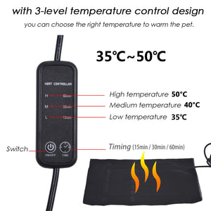 Pet Warm Heater Reptile Pets Heating Pad Climbing Pet With Thermostat Controller Terrarium Warmer Heated Mats Reptiles Supplies