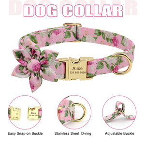 Adjustable Nylon Mesh French Bulldog Collar Harness Leash Set Cute Printed Puppy Cat Harness Vest Leash For Small Medium Dogs