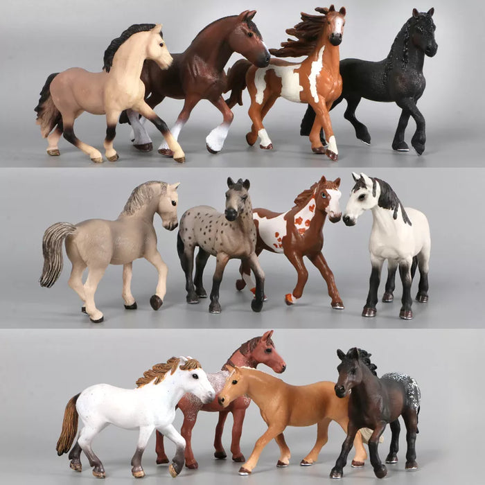 Realistic Animal Horse Models Action & Toy Figures Solid Emulation Appaloosa Harvard Hannover Clydesdale Quarter arabian Horse