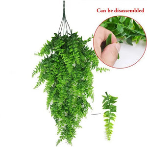 Aquarium Plant Ornament Reptile Fish Tank Durable No-Fade Artificial Plastic Fake Hanging Leaves Habitat Decor With Sucker