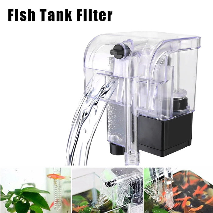 Water Pumps External Hang Up Filter for Aquarium Fish Tank Filter Mini Aquarium Filter Oxygen Submersible Water Purifier