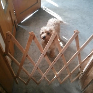 Wooden Fence Retractable Pet Gate Pet Fence Baby Door Gates Dog Stair Gate Extendable Safety Gate Child Safety Wood Door