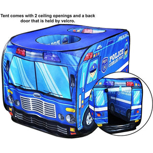 Foldable Game Play House Fire Truck Police Bus Pop Up Toy Tent Playhouse Cloth Gift For Children Firefighting Model Dopship