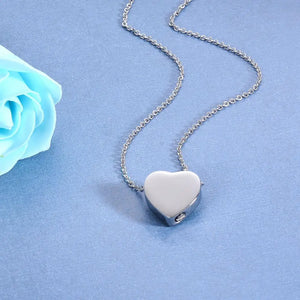 Heart Shaped Memorial Urns Necklace Human/ Pet Ash Casket Cremation Pendant 3 Colors Stainless Steel Jewelry Can Open