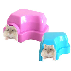 Plastic Mini Hamster House Bed Small Animal Hideout Hamster Habitat Hamster Cages Nest Shelter Small House For Cage Pet Supplies