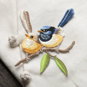 Bird Iron on Patches for Clothing Animal of The Breach Embroidery Applique DIY Hat Coat Dress Pants Accessories Cloth Sticker