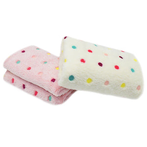 Cat Dog Bed Blanket Soft Fleece Cushion Blanket Winter Warm Dot Print Pet Cat Dog Cover Blanket For Small Medium Large Dogs Mat