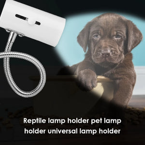 360 Degree Rotation Reptile Light Holder Fish Turtle Tank Heating E27 Lamp-socket Clip-on Bulb with Lamp Clip Cover