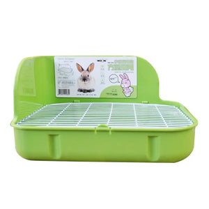 Small Pets Rabbit Toilet Square Bed Pan Potty Trainer Bedding Litter Box for Small Animals Cleaning Supplies Drop Ship