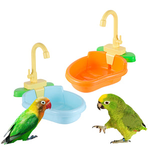 Parrot Perch Shower Pet Bird Bath Cage Basin Parrot Bath Basin Parrot Shower Bowl Birds Accessories Parrot Toy Bird Bathtub 1pc