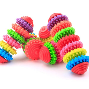 Health Durable Gear Gums Teething Teeth Rubber Pet Cat Dog Toys Pet Dog Puppy Dental Pet Supplies Chew Toys for Large Small Dogs