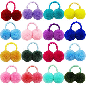 20/30PCS Fashion Pet Hair Accessories Colourful Plush Ball Shape Pets Grooming Bows Products for Medium Small Dog Cats Supplies