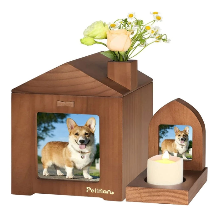 2024 New Pet Urns with Photo Frame Funeral Cremation Small Box  Urn Loving Memory Pet Picture Frame  Holder Handicraft