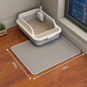 Cat Litter Mat with Wear Resistant Big Small double-layer，non-slip sand Waterproof Pet litter box cat litter mat Cat accessories