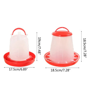 Chick Waterer and Feeder Plastic Automatic Poultry Waterer Food Containers for Chickens Birds Pigeons Quails