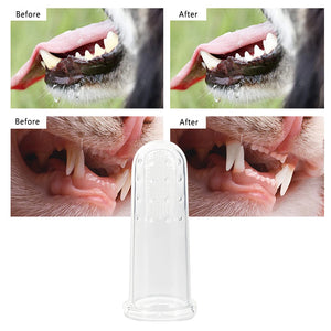 Super Soft Pet Finger Toothbrush Dog Brush Bad Breath Tartar Teeth Care Tool Dog Pet Cat Cleaning Brush Bad Breath Care Supplies