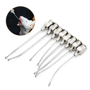 1Pcs Stainless Steel Birds Feeding Syringe Tube Nozzle Rats and Mice/Parrots/Birds/Poultry/Pets Elbow Gavage Needles