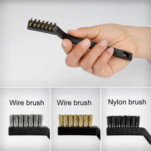 3pcs/pack Steel Wire Brush Aquarium Algae Cleaning Brush Nylon Brush Aquarium Cleaner Fish Tank Stain Cleaning Tools Accessories