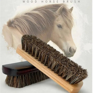 Horsehair Shoe Brush Bootpolish Cleaning Brush Leather Real Horse Hair Soft Polishing Tool Brush Care Fit For Suede Scrub Boots