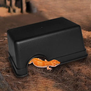 Small Terrarium Reptile Hide Box Reptiles Pets Toys Gecko Snake Shelter House Food Water Bowl Cave Climbing Box Small Hideaway