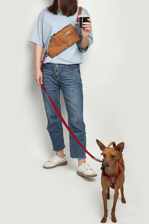 Dog Travel Sling Bag Puppy Diagonal Span Accompanying Backpack With Lead Leash Chest Carrier Bag