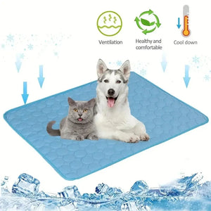 Large Dog Cooling Mat，Summer Pad Mat For Dogs Cat Blanket，Pet Cold Bed Extra Large For Small Big Dog， Washable ForMedium Car